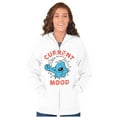 thumbnail image 3 of Sleepy Smurf Current Mood Tired Lazy Zip Up Hoodie Men's Women's Brisco Brands S, 3 of 6
