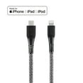 thumbnail image 3 of (2 pack) onn CUDU02L-WA200-DF 6' USB-C to Lightning Cable, Black Compatible with iPhone 14/13/12/11/x/xr/xs/8/7/6/5, iPad, Airpods and More 1 Pack, 3 of 11