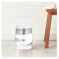 thumbnail image 4 of Bath White Sinatra Bath Decor Accessories, Premium, Durable, Acrylic Resin, Eco-Friendly Waste Basket (10"H x 8"W x 8"D), 4 of 5