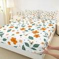 thumbnail image 3 of Castle Fairy Adults Female Men Chic Floral Flowers Twin Sheet Sets 3pcs,Spring Garden Tree Leaves Twin Fitted Sheet Microfiber,Retro Vintage Aesthetic Breathable Flat Sheet,Microfiber Bedroom Decor, 3 of 7