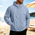 thumbnail image 5 of zejinsd Sun Protection Shirts for Men Thin Breathable Sports Sunscreen Coat Solid Color Long Sleeve Jacket Loose Quick Dry Hooded Tops, 5 of 9