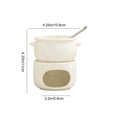 thumbnail image 3 of HaoXun Ceramic Chocolate Fondue Pot Set with Heatproof Melting Bowl - Multi-Color Options for Ice Cream, Cheese, Dessert, Home Kitchen Use Includes Forks, 3 of 6