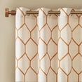 thumbnail image 6 of Madison Park Geo Embroidered Curtains Panels, 1 Piece 50x95". Spice, 6 of 8