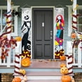 thumbnail image 2 of Halloween Nightmare Theme Before Christmas Decor Jack Skellington Sally Banners Porch Sign Decorations Welcome Halloween Outdoor Party Banner, 2 of 6