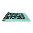thumbnail image 2 of Ahgly Company Indoor Square Oriental Light Blue Traditional Area Rugs, 6' Square, 2 of 4