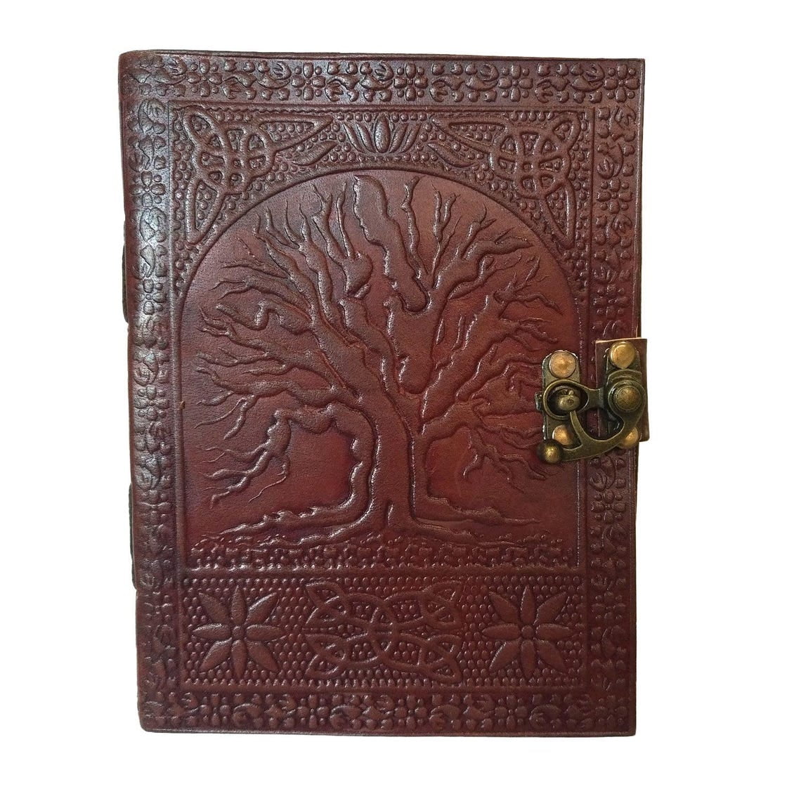 Leather Tree of Life Diary & Journal – Blank Notebook, Unlined Sketchbook for Travel Diary Creative Writing, and Artistic For Gift