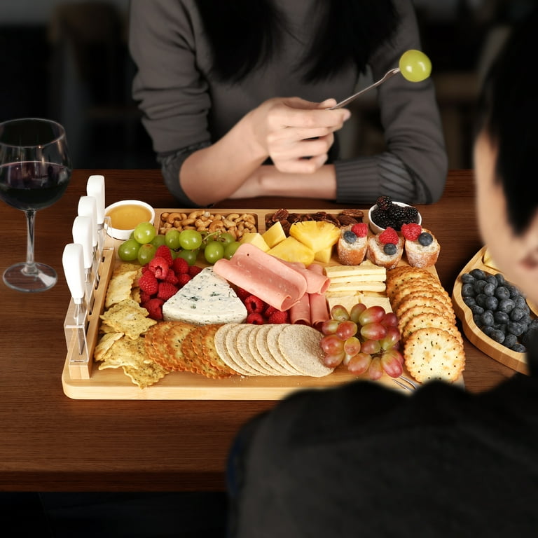 Large Charcuterie Bamboo Cheese Board Set