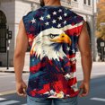 thumbnail image 5 of adaychics American Flag Mens Tank Top American Flag Eagle Gym Sleeveless Shirts Crew Neck Workout Vests for Gym, 5 of 7