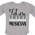 thumbnail image 4 of Inktastic Future Musician Piano Music Boys or Girls Long Sleeve Baby Bodysuit, 4 of 5
