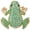 green, variant on Rhinestone Crystal Frog Brooch White Animal Statement Lapel Pin for Party Wear 5x5cm