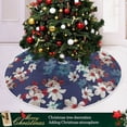 thumbnail image 6 of FMSHPON Vintage Flower Xmas Christmas Tree Skirt Stand Mat for Holiday Party Decoration Indoor Outdoor 48 inches, 6 of 6