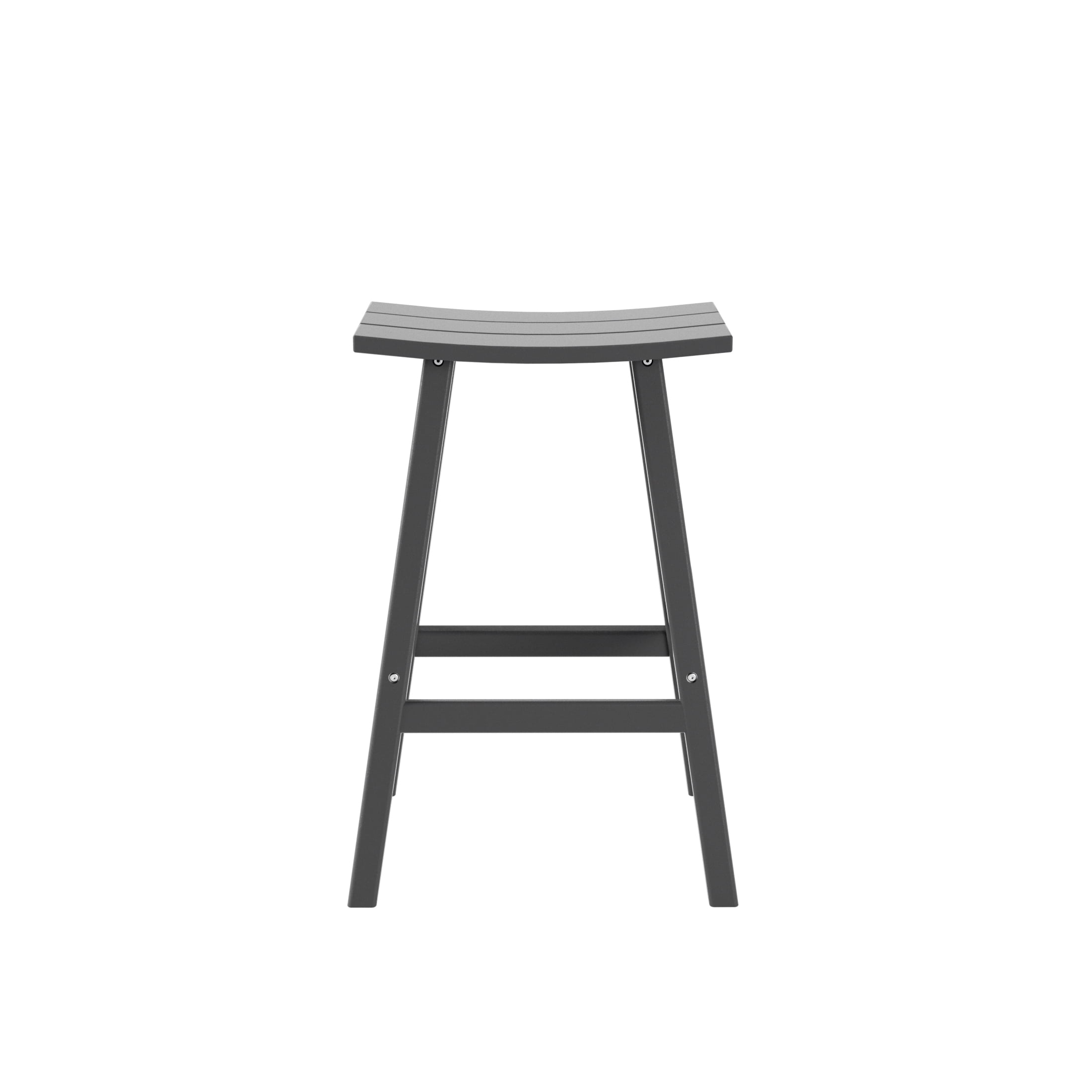 GARDEN 29" Inches Adirondack Plastic Outdoor Bar Stools (Set of 2), Gray