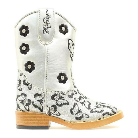 Blazin Roxx Toddler-Girls' Pecos Glitter Zipper Cowgirl Boot Square Toe - 4411066