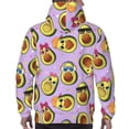 thumbnail image 3 of Bingfone Cartoon Avocados Men's Drawstring Hoodie Long Sleeve Pocket Sweatshirts-X-Large, 3 of 6