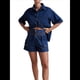 thumbnail image 2 of Conjuntos de 2 Piezas para Mujer: Camisa Vaquera Azul de Corta con Botones y Pantalones Cortos de Mezclilla de Cintura Alta. Azul Oscuro S, 2 of 10