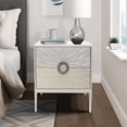 thumbnail image 6 of Pasargad Home Luna 2 Drawers Nightstand with Silver Metal Frame, 6 of 10
