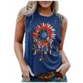 thumbnail image 1 of Camiseta sin mangas con estampado para mujer, blusa sin mangas con gráfico divertido para playa de verano para niñas adultas Fridja gh3524, 1 of 5