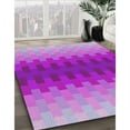 thumbnail image 3 of Ahgly Company Machine Washable Indoor Square Transitional Violet Purple Area Rugs, 7' Square, 3 of 7