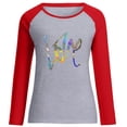 thumbnail image 3 of CEHVOM T-shirt Décontracté à Manches Longues pour Femmes, Col Rond Raglan, Imprimé de la Saint-Valentin, 3 of 3