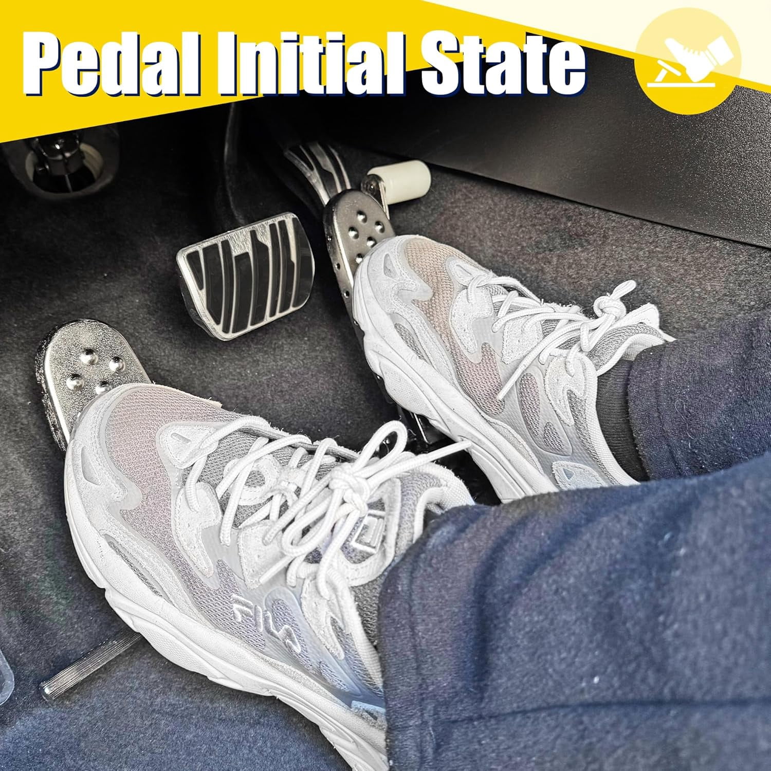 OceanicEcho Left Foot Accelerator Pedal for Drivers with Right Foot Disability - Universal Fit, Quick-Release, Sturdy Design for Automatic Vehicles