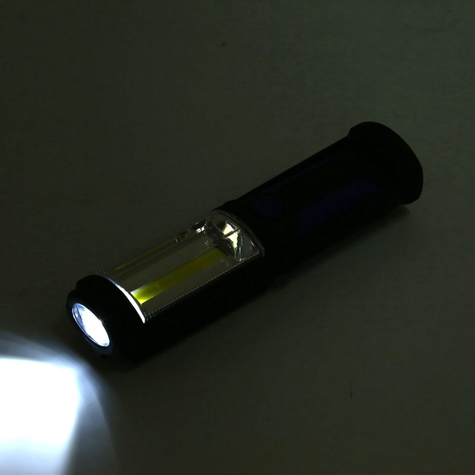 3W Rechargeable COB LED Flashlight - 2200mAh Camping Work Light With Magnetic Base & Swivel Hook (Blue) - View #9