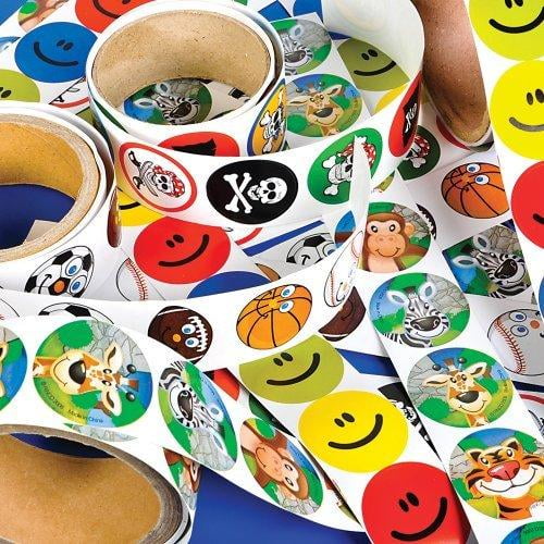 Rhode Island Novelty Assorted Sticker Roll (100 Stickers/Roll x 10