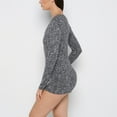 thumbnail image 2 of Placket Front Onsie in Tuxedo Black, 2 of 5