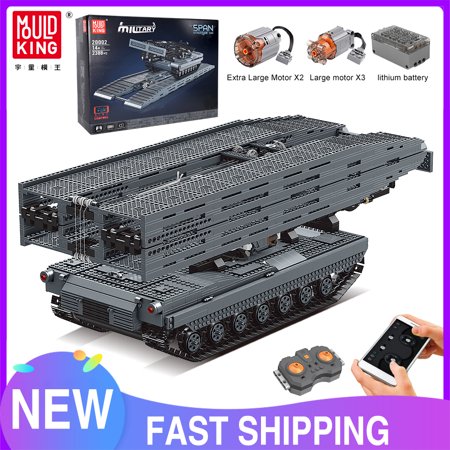 Mould King 20002 Motorized Ultimate Abrams with Bridge Layer AVLB Building Block