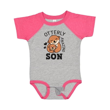 

Inktastic Otterly Amazing Son with Mother and Child Otter Boys Baby Bodysuit