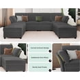 thumbnail image 4 of Merluxy Sectional Sofa- Modular Sectional Couch for Living Room, Middle Seat(Grey Bouclé), 4 of 5
