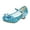 Blue, variant on Tap Shoes for Girls Toddler Leather Round Toe Rhinestone Bow Glitter Dance Heels Non Slip Wedding Dress Shoes Purple Size 12 Little Kid