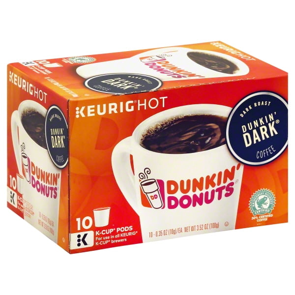 Dunkin' Donuts KCup Pods Ground Coffee Dunkin' Dark 10 CT Walmart