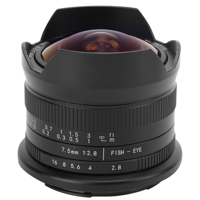 Lente 7Artisans 7.5 mm F2.8 II APSC 190° para cámara Olympus M4/3