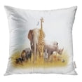 thumbnail image 1 of RYLABLUE Jungle Children Safari Composite White Border Throw Pillowcase Cushion Case Cover, 1 of 1