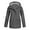Gray, variant on pstuiky Womens Rain Jackets, Women Solid Color V-Neck Long Sleeve Jacket Loose Fit Simple Plus Size Rain Jacket Women Jacket for Women Black L