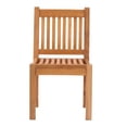 thumbnail image 4 of Teak Wood Elzas Outdoor Patio Dining Side Chair, A-Grade Teak Wood, 4 of 5
