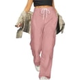 thumbnail image 5 of Ympkerial Women's High Waisted Cargo Pants Baggy Wide Leg Stretchy Hiking Pants with Pockets Lightweight Travel Work Pants Tactical Pants Streetwear Y2K Trendy, 5 of 9