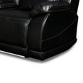 thumbnail image 3 of Benjara BM218070 Leatherette Upholstered Recliner Loveseat with Console & Glider, Black, 3 of 5