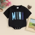thumbnail image 2 of Okbabeha Mom and Mini Matching Shirt Short Sleeve Letter Print T-shirt/Romper Women Baby Mother Family Matching Outfits, 2 of 7