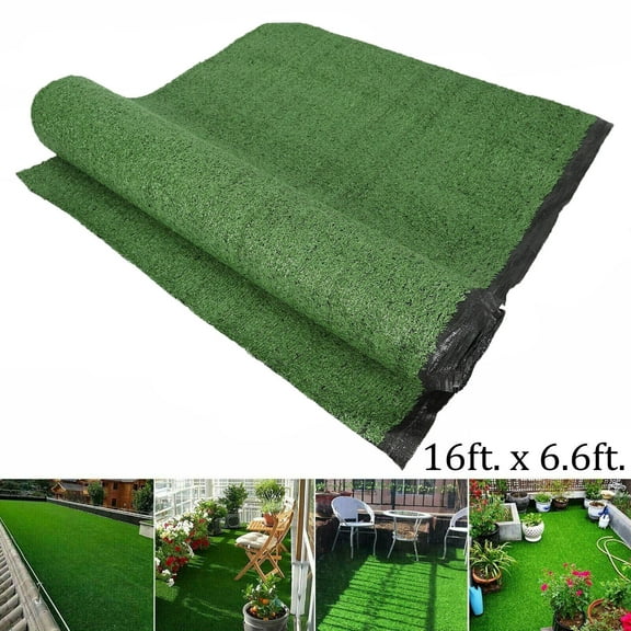 16x6.6 ft Artificial Grass Mat Synthetic Landscape Fake Lawn Pet Dog Turf Garden