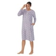 thumbnail image 3 of Aria Women's Knit Velour Long Sleeve Ballet Nightgown, Sizes S to 5X, 3 of 5
