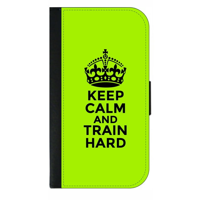 Keep Calm and Train Hard Quote Galaxy s10p Case - Galaxy s10 Plus Case - Galaxy s10 Plus Wallet Case - s10 Plus Case Wallet - Galaxy s10 Plus Case Wallet - s10 Plus Case Flip Cover