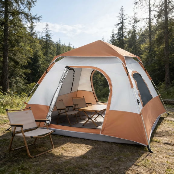 UBesGoo 4 Person Instant Tent, Waterproof Pop Up Family Camping Tent, Portable UV Resistant Camp Tent for Beach Hiking Traveling