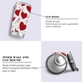 thumbnail image 2 of 11oz Double-Wall Vacuum Insulated Stainless Steel Tumbler with Straws Sports Mugs BPA-Free Red Hearts with Musical Notes, 2 of 7