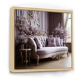 thumbnail image 2 of Designart "Gilded Accents On The Lilac Couch I" Lilacs Floater Framed Wall Decor, 2 of 5