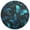Blue-green Butterfly Pattern, variant on 15 Inch Round Grid Plate Mats Heat Non-Slip Resistant PVC Placemats for Kitchen Dining Table Decor Blue Marine Life Patterns 1PCS