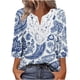 thumbnail image 1 of Eres Más Que una Camisa de Puntuación de Prueba Boho V-Cuello Encaje Corte 3/4 Manga Casual Resort Blusa, Mujer 3/4 Manga Tops Y Blusas, 1 of 9