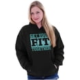 thumbnail image 3 of Good Things Come To Those Who Sweat Unisex Plus Fleece Graphic Hoodie Brisco Brands 5X, 3 of 5