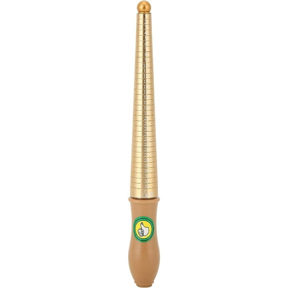 Ring Sizer Finger Rings Mandrel, Rings Mandrel, 1Pcs Gold plated copper DIY Enthusiast Jewelry Shop for Jewelry Maker Jewelry Repair Worker