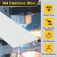 thumbnail image 3 of Uxcell Stainless Steel Strips, 304 Stainless Steel Metal Shim Stock Stainless Steel Flat Bar Gap Filler Trim Strip for DIY Craft Making 0.02"x3"x16" 5, 3 of 6
